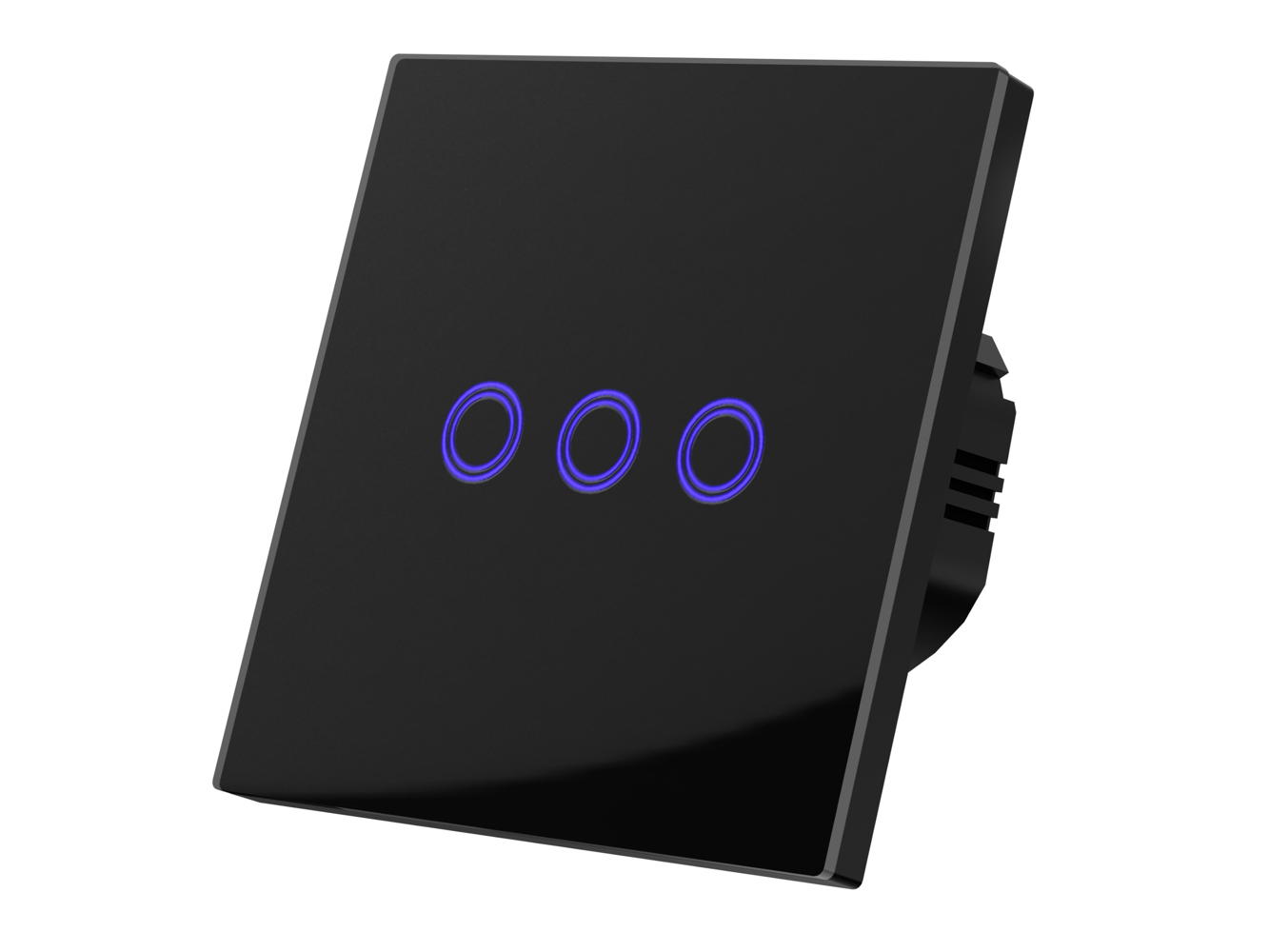 Black touch switch three gangs 3 \ Black SMART HOME \ Switches and