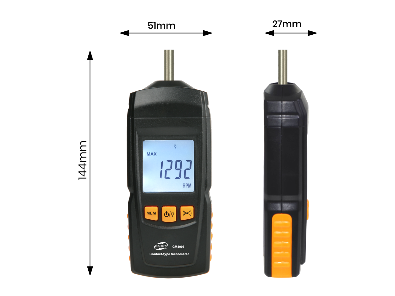 Contact tachometer RMP meter with LCD Contact Measuring devices