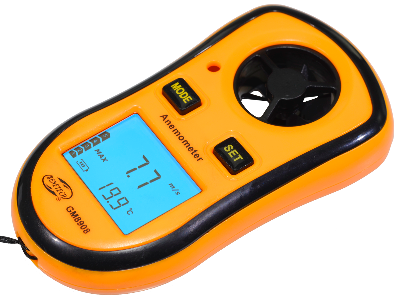 DIGITAL WIND SPEED TEMPERATURE MEASURE GAUGE ANEMOMETER THERMOMETER