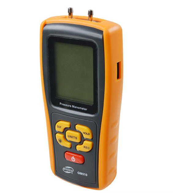 Differential manometer pressure gauge with USB port and LCD GM20