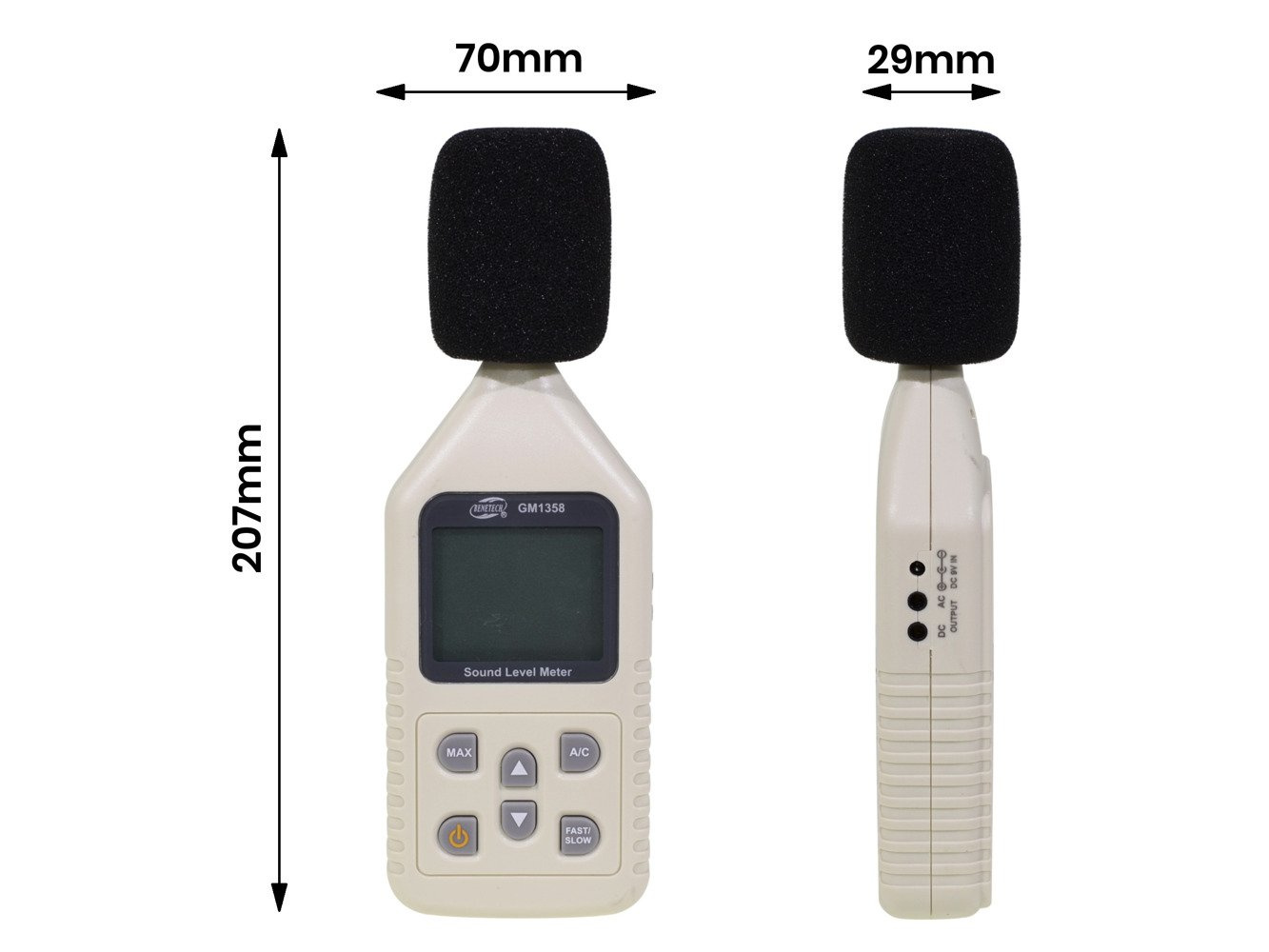 Digital Sound Level Meter Noise Measuring Instrument Decibel meter LCD