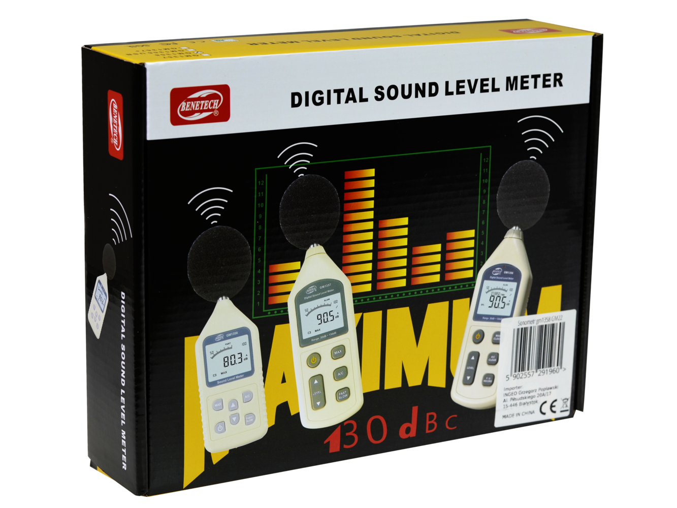 Digital Sound Level Meter Noise Measuring Instrument Decibel meter LCD