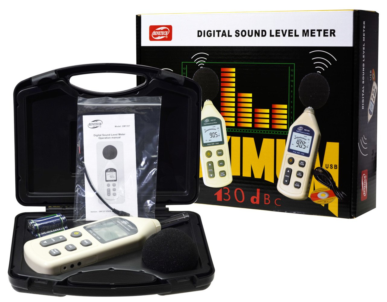 Digital Sound Level Meter Noise Measuring Instrument Decibel meter LCD