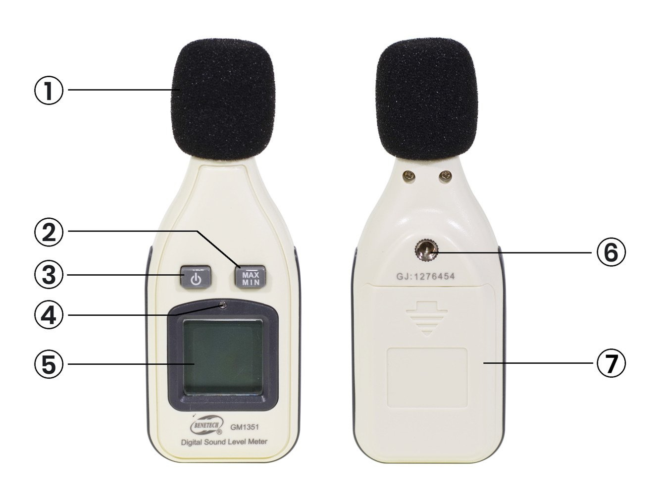 Digital Sound Pressure Level Decibel Noise Meter Tester Measurement 30130dB LCD GM2
