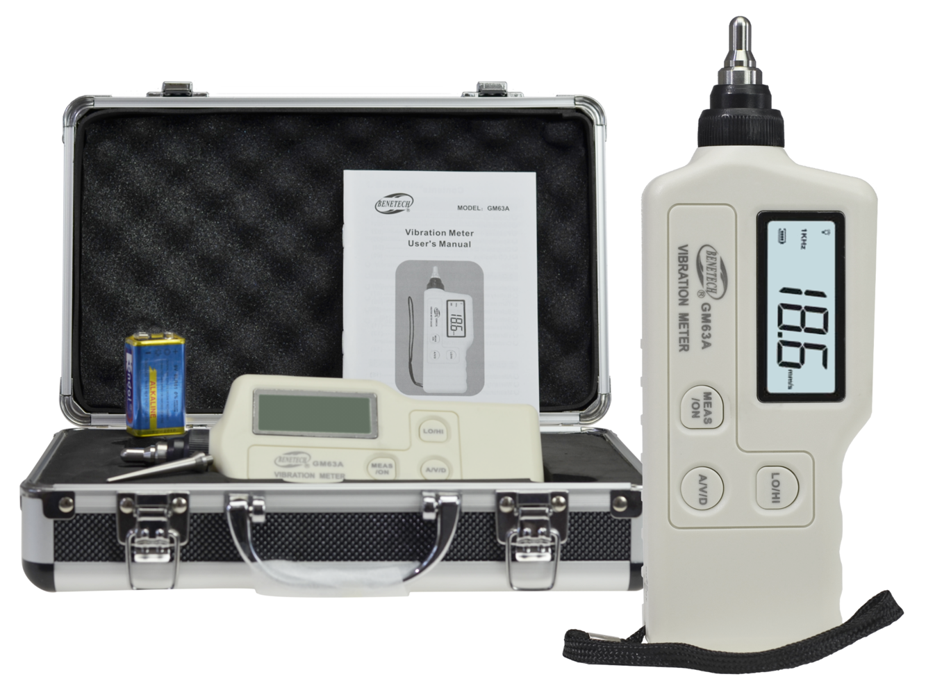 Handheld Portable LED digital vibrometer Vibration measurement meter