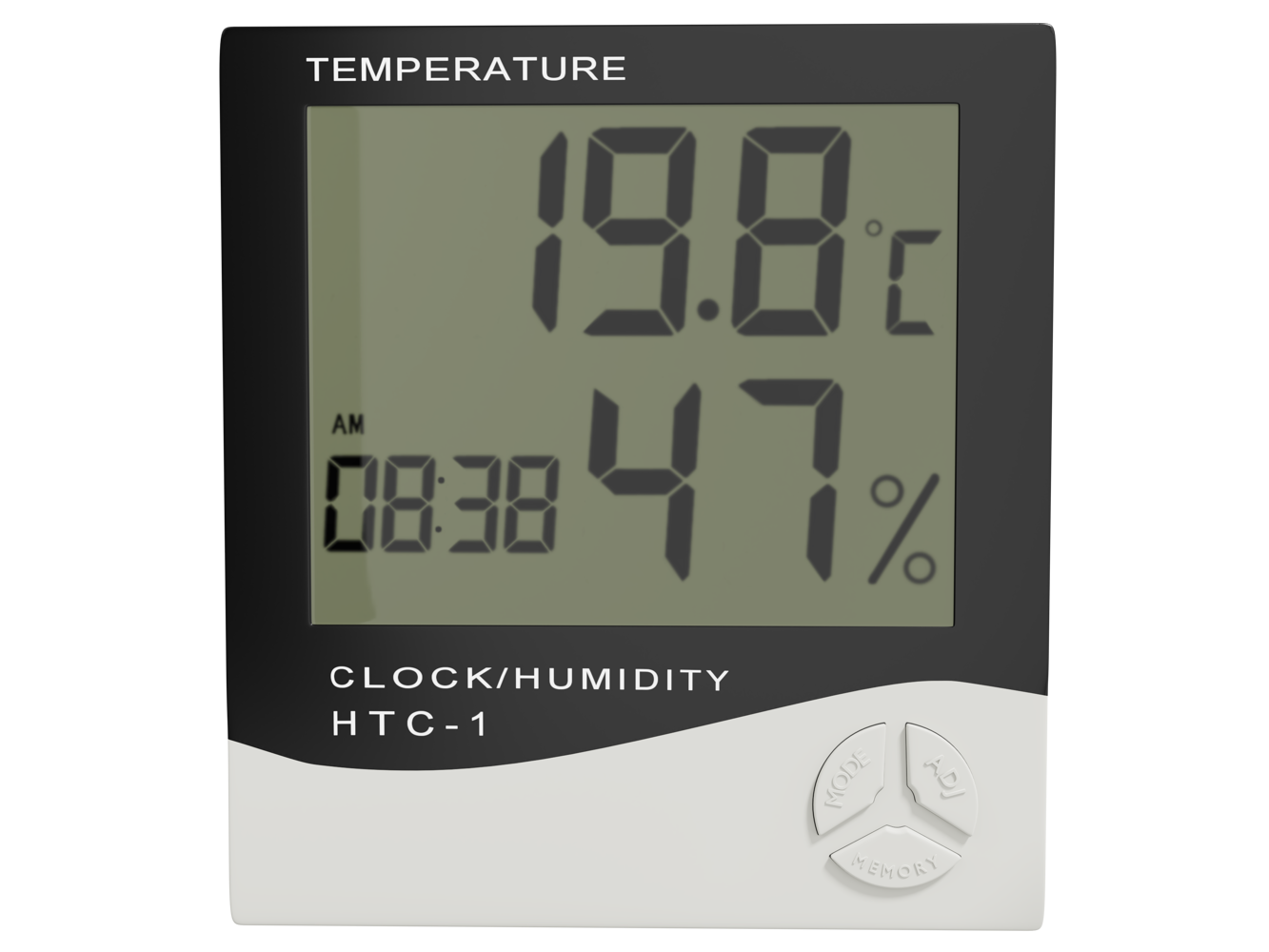 MULTIFUNCTIONAL THERMOMETERHYGROMETER CLOCK 3 in 1 LCD AD43