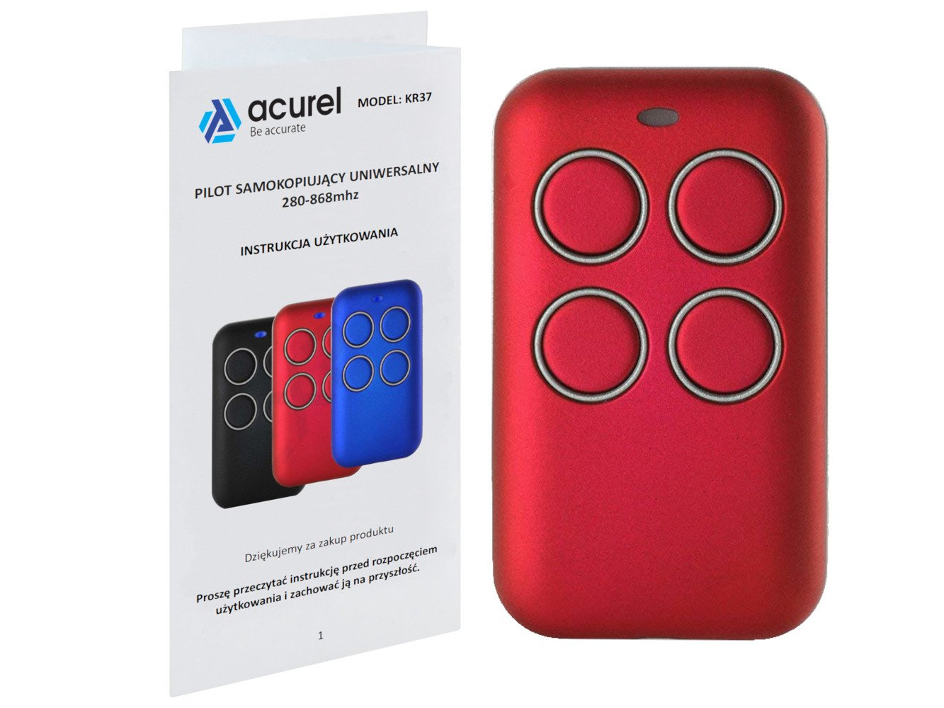 Remote control duplicator universal 280868MHz red Computer and