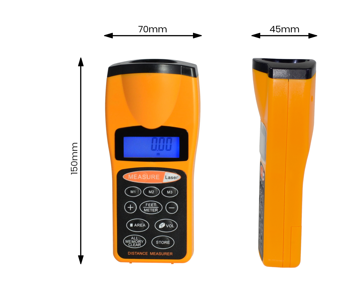 ULTRASONIC LCD LASER METER POINTER DISTANCE MEASURER RANGE METER MW2