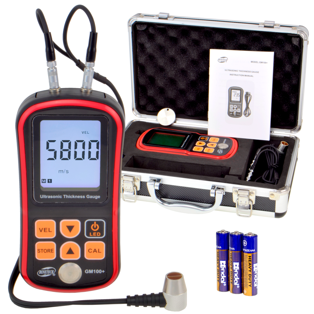 Ultrasonic Wall Thickness Gauge Meter Tester Steel PVC Digital Testing