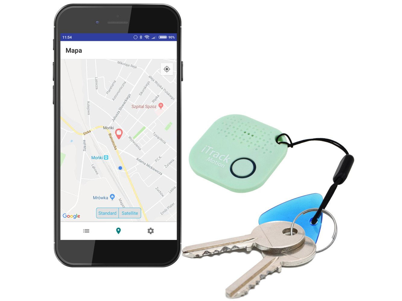 iTrack Motion locator for keys, movement alarm, Bluetooth GPS mint