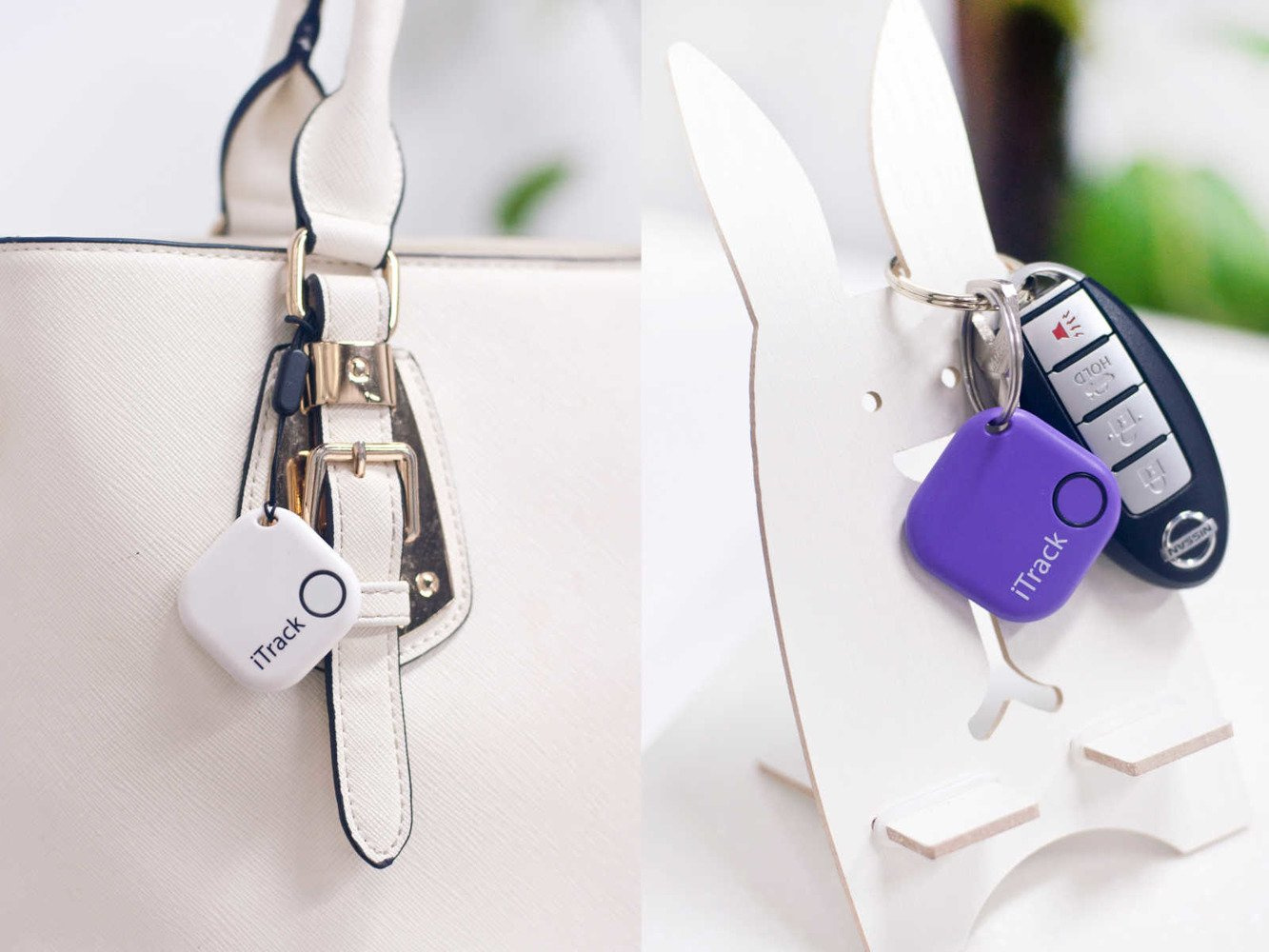 iTrack1 key locator Bluetooth GPS white White GPS Trackers