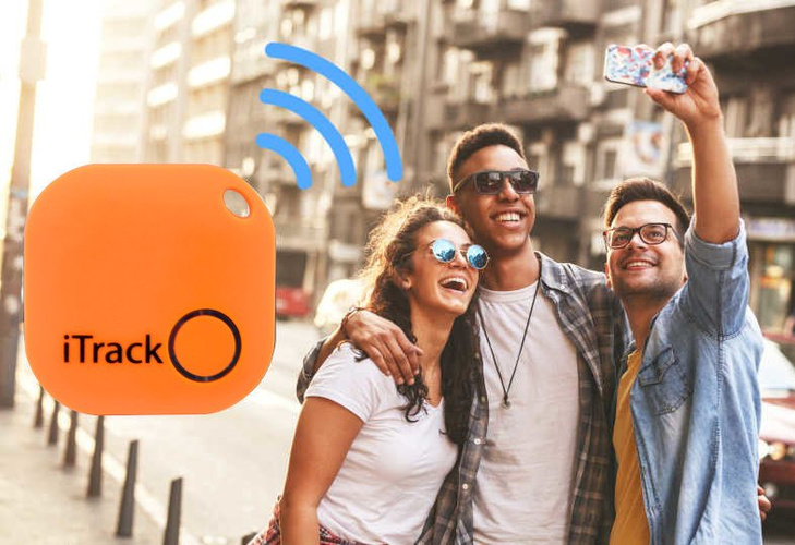 iTrack1 lokalizator kluczy Bluetooth GPS pomarańczowy