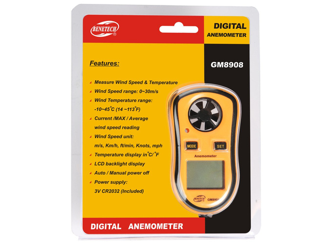 Anemometr - Miernik Wiatru Benetech GM8908
