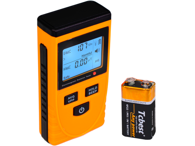 Miernik pola elektromagnetycznego, tester fal + bateria VARTA Benetech GM3120