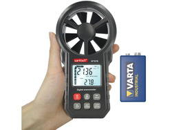 Wiatromierz miernik wiatru Anemometr Bluetooth Wintact WT87B + bateria VARTA 9V