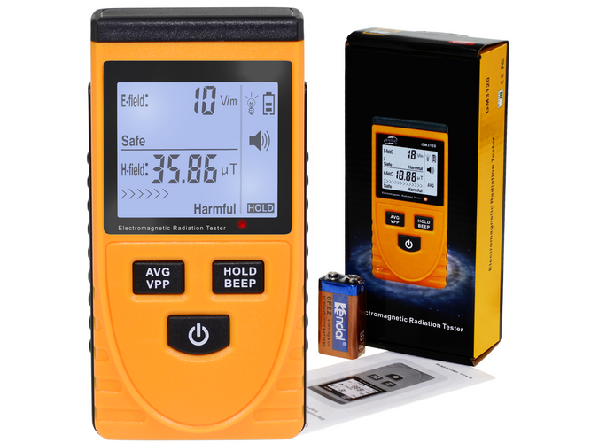 Miernik pola elektromagnetycznego, tester fal + bateria VARTA Benetech GM3120