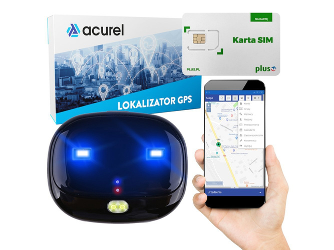 Lokalizator dla zwierząt pies kot + karta Plus + GPS Acurel 1 rok
