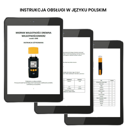 Miernik wilgotności drewna wilgotnościomierz Benetech GM610