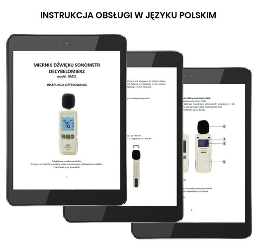 Miernik dźwięku sonometr decybelomierz Benetech GM1352