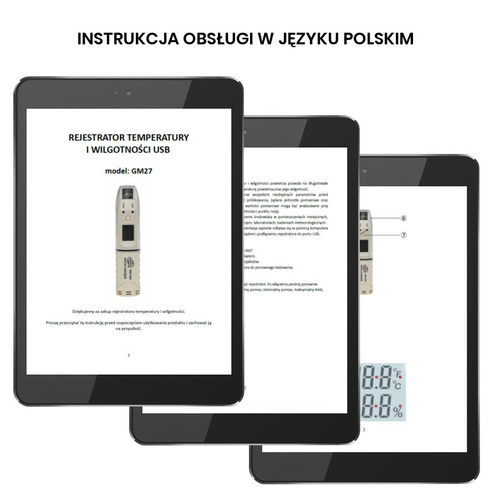 Rejestrator Temperatury i Wilgotności USB Benetech GM1365