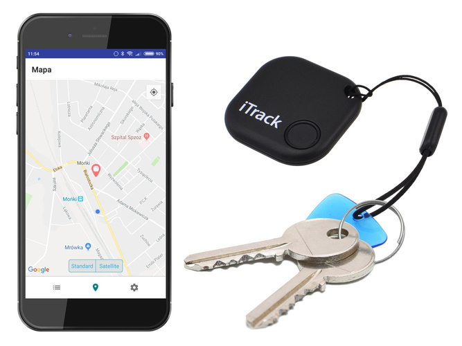 iTrack1 lokalizator kluczy Bluetooth GPS czarny