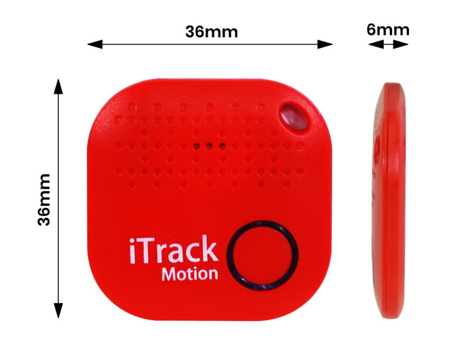 iTrack Motion lokalizator kluczy alarm ruchu Bluetooth GPS czarny