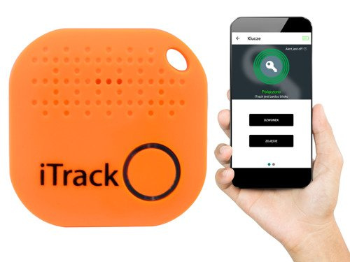 iTrack2 lokalizator kluczy portfela Bluetooth GPS pomarańczowy