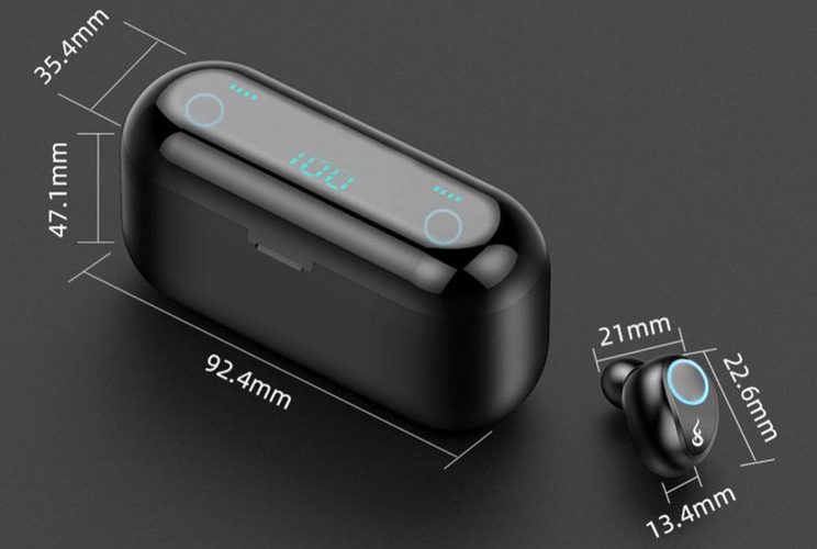Zestaw bezprzewodowych słuchawek Bluetooth kompatybilnych z Androidem oraz iPhonem