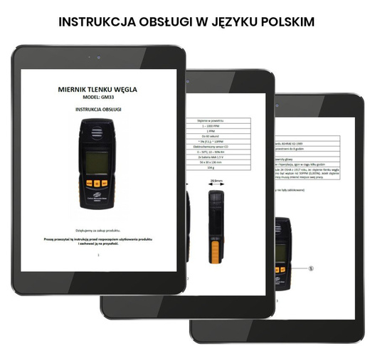 Przenośny miernik tlenku węgla LCD detektor czadu 1000ppm Benetech GM8805