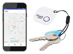 iTrack Motion lokalizator kluczy alarm ruchu Bluetooth GPS biały