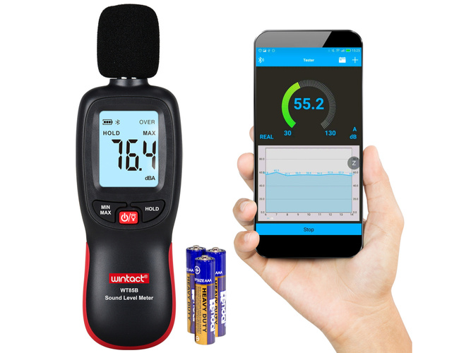 Decybelomierz Sonometr Bluetooth WT85B (GM84)