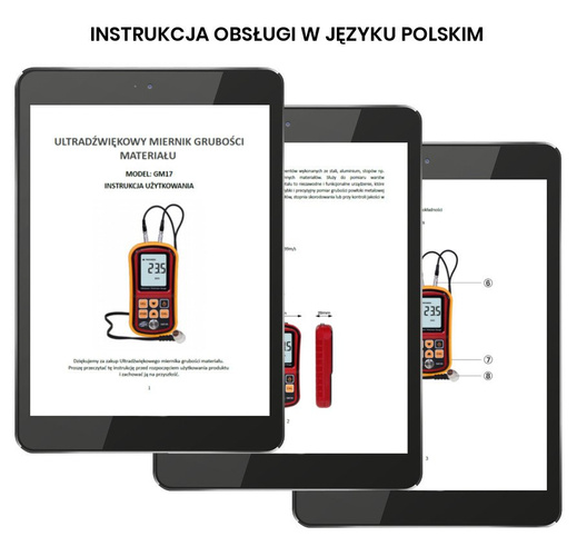Ultradźwiękowy miernik grubości materiału Benetech GM100