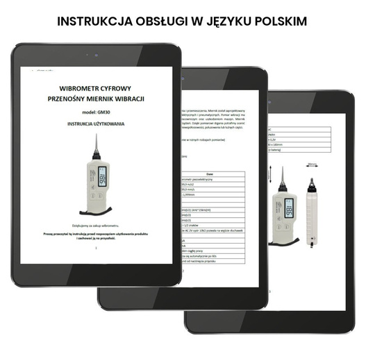 Wibrometr Cyfrowy Przenośny Miernik Wibracji Wintact WT63A