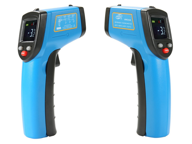 Bezdotykowy termometr pirometr laserowy -50 ~ 400°C z kolorowym LCD Benetech GM333A