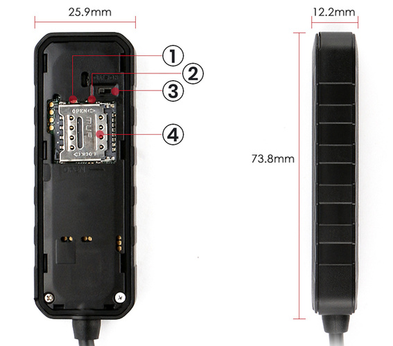Lokalizator GPS 2G, pojazdów elektrycznych (WTL) + Karta telemetryczna + Serwis Tracksolid Pro na 1 rok