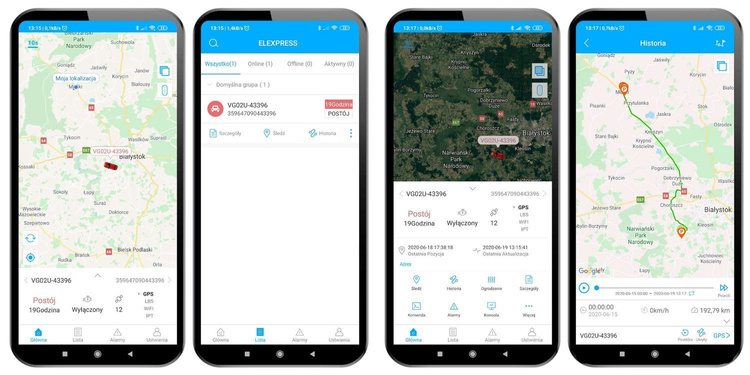 Lokalizator GPS 2G, pojazdów elektrycznych (WTL) + Karta Plus + Serwis Tracksolid Pro na 1 rok