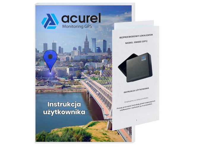 Lokalizator GPS z magnesem + karta Plus + GPS Acurel na 1 rok