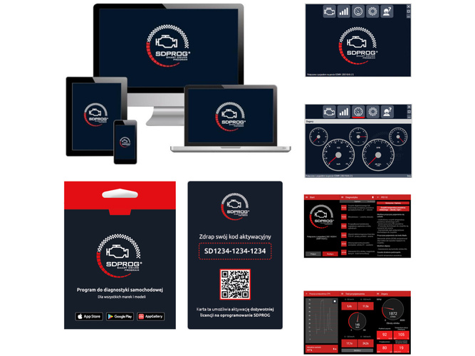 Polski program diagnostyczny SDPROG OBD2 WIN iOS Android BOX 