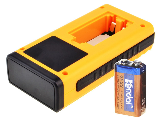 Bezinwazyjny wilgotnościomierz miernik wilgotności drewna + Varta 9V