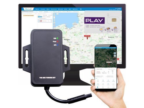 Lokalizator GPS pojazdów, odcięcie zapłonu + karta Play + dostęp do Tracksolid Pro na 10 lat
