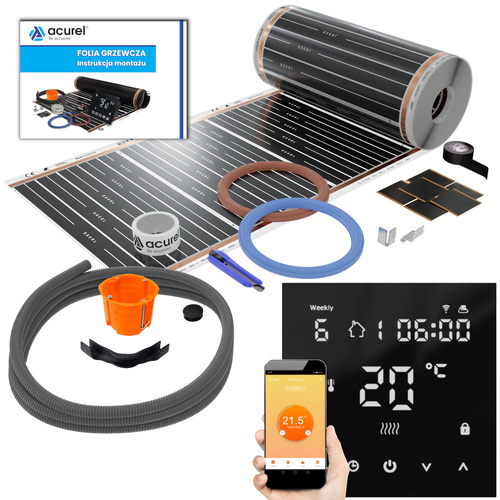 Kompleksowy Zestaw elektrycznego ogrzewania podłogowego - Acurel AD122C 6m2
