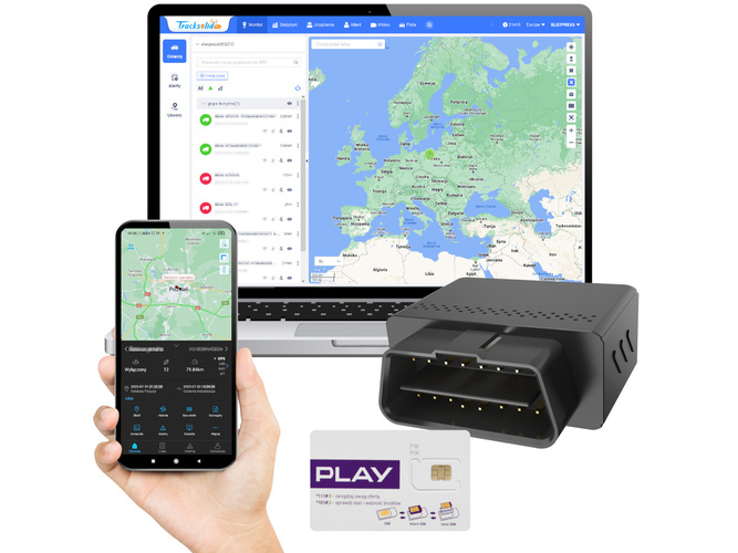 Lokalizator GPS OBD2 4G do pojazdów, podsłuch, SOS
