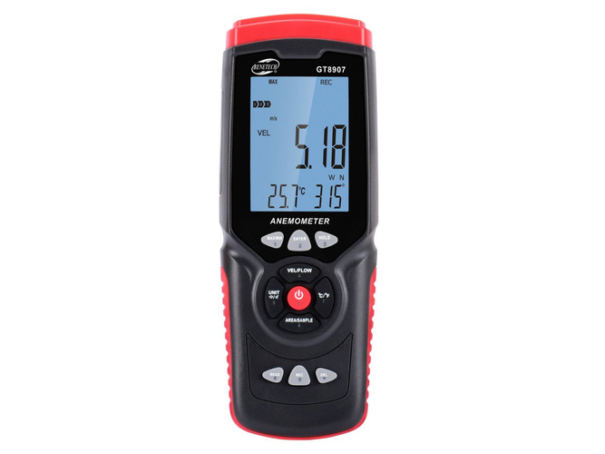 Wiatromierz anemometr miernik wiatru BLUETOOTH Benetech GT8907 + PROGRAM