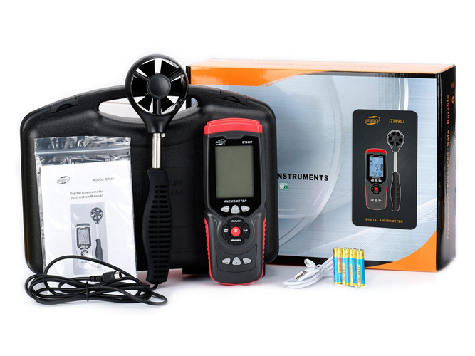 Wiatromierz anemometr miernik wiatru BLUETOOTH Benetech GT8907 + PROGRAM