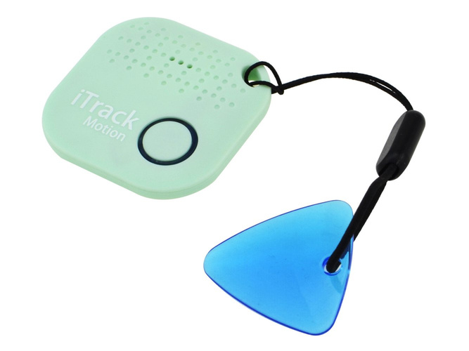 iTrack Motion lokalizator kluczy alarm ruchu Bluetooth GPS miętowy