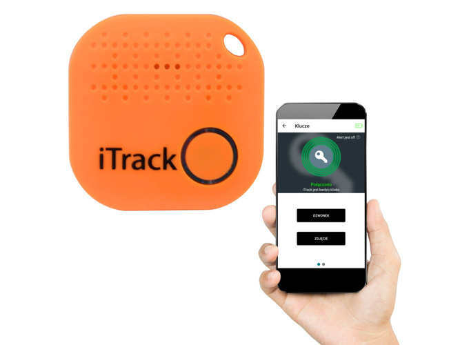 iTrack2 lokalizator kluczy portfela Bluetooth GPS pomarańczowy